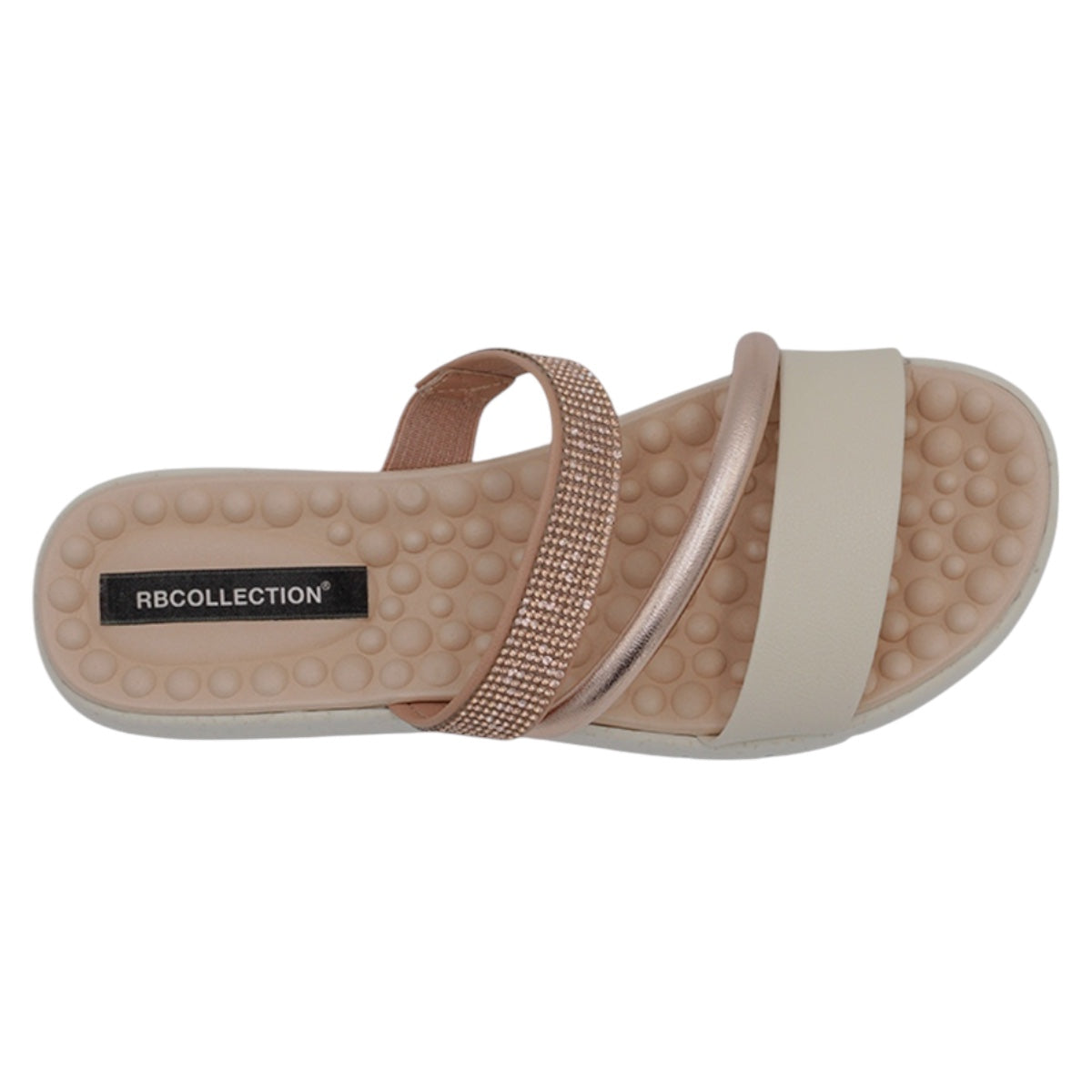 Foto 4 pulgar | Sandalias De Piso Exterior Piel Vegana Color Beige  Para Mujer De Rbcollection