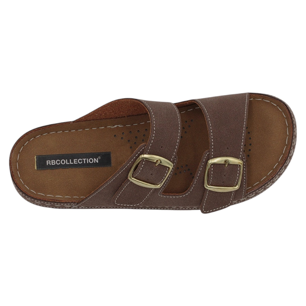 Foto 4 pulgar | Sandalias De Piso Exterior Piel Vegana Color Café Para Mujer De Rbcollection