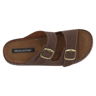 Foto 3 | Sandalias De Piso Exterior Piel Vegana Color Café Para Mujer De Rbcollection