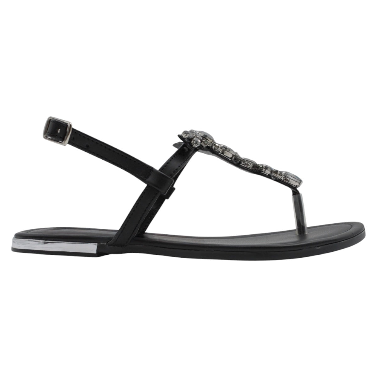 Foto 3 pulgar | Sandalias De Piso Exterior Piel Vegana Color Negro Para Mujer De Rbbasics