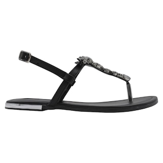 Foto 2 | Sandalias De Piso Exterior Piel Vegana Color Negro Para Mujer De Rbbasics