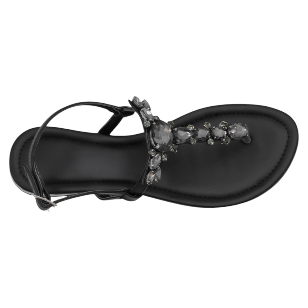 Foto 4 pulgar | Sandalias De Piso Exterior Piel Vegana Color Negro Para Mujer De Rbbasics