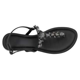 Foto 3 | Sandalias De Piso Exterior Piel Vegana Color Negro Para Mujer De Rbbasics
