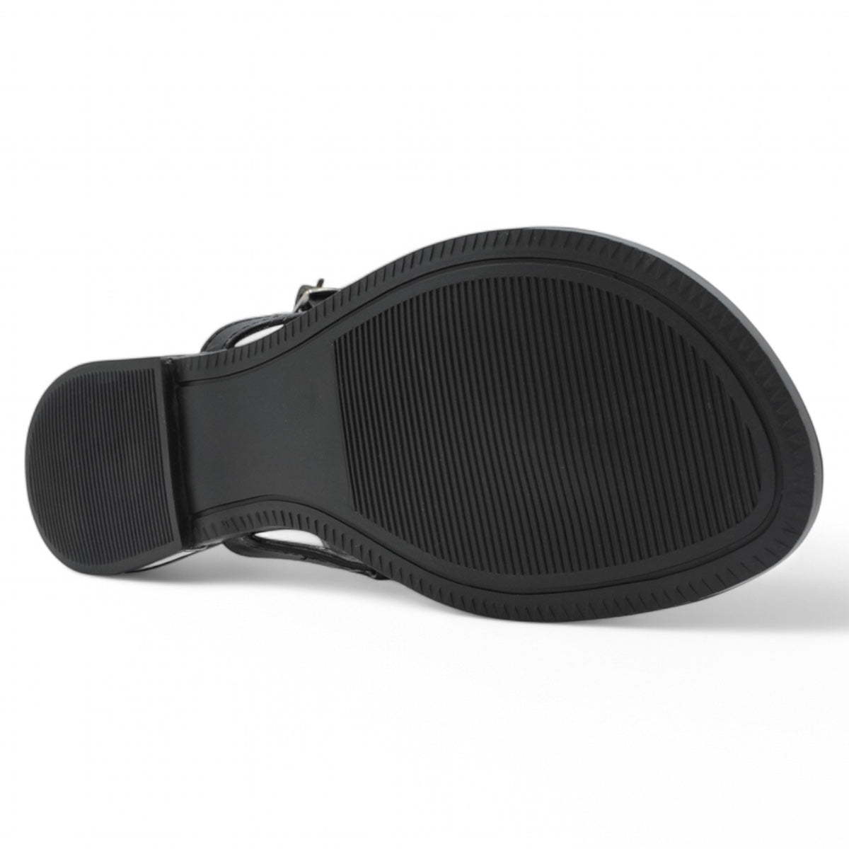 Foto 5 pulgar | Sandalias De Piso Exterior Piel Vegana Color Negro Para Mujer De Rbbasics