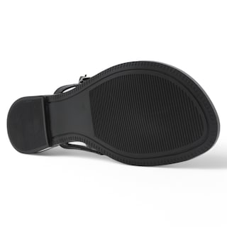 Foto 4 | Sandalias De Piso Exterior Piel Vegana Color Negro Para Mujer De Rbbasics
