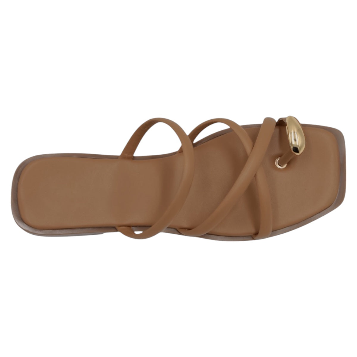 Foto 3 | Sandalias De Piso Exterior Piel Vegana Color Café Para Mujer De Rbbasics