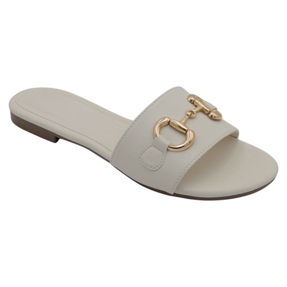 Foto 2 pulgar | Sandalias De Piso Exterior Piel Vegana Color Blanco Para Mujer De Rbbasics
