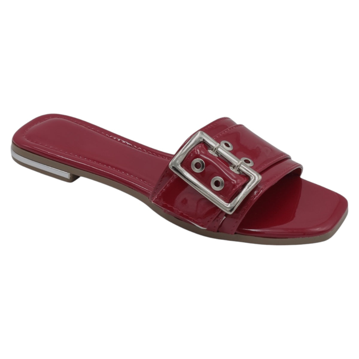 Foto 2 pulgar | Sandalias De Piso Exterior Charol Color Rojo Para Mujer De Rbbasics