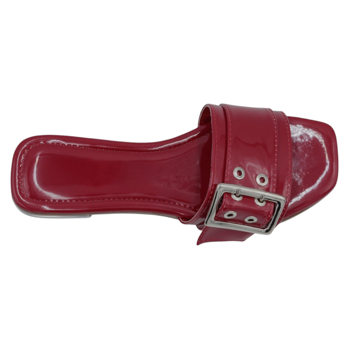 Foto 4 pulgar | Sandalias De Piso Exterior Charol Color Rojo Para Mujer De Rbbasics