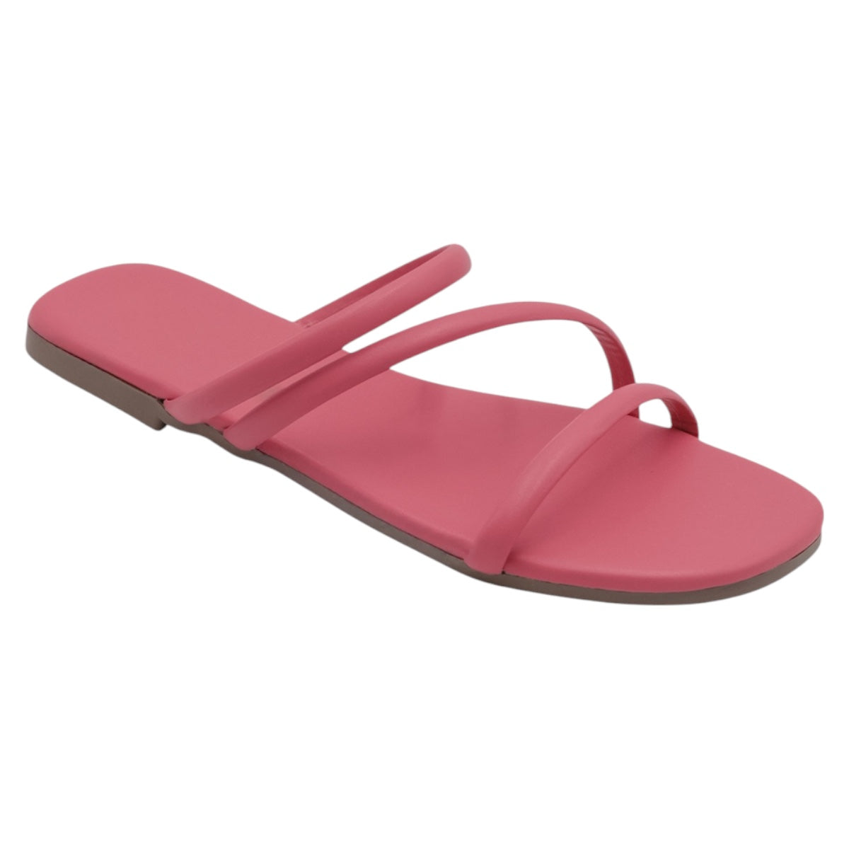 Foto 2 pulgar | Sandalias De Piso Exterior Piel Vegana Color Rosa Para Mujer De Rbbasics