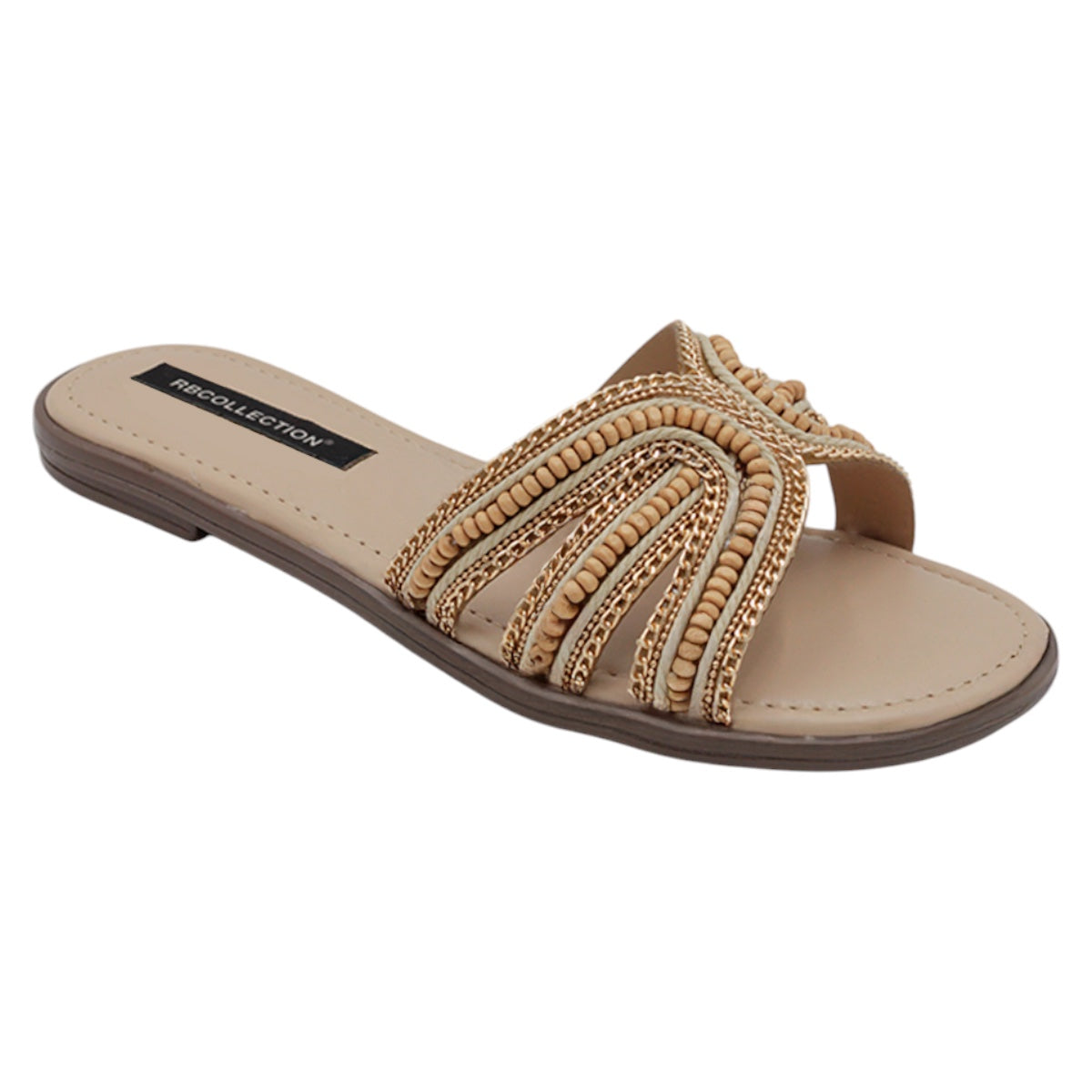 Sandalias De Piso Exterior Textil Color Beige  Para Mujer De Rbcollection