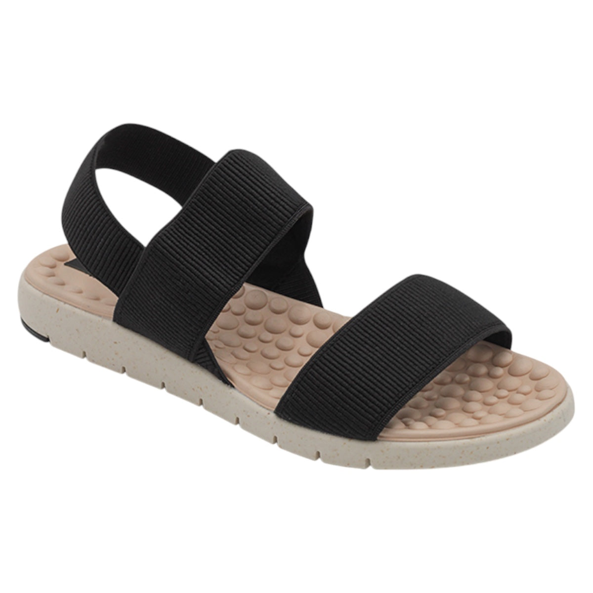 Sandalias De Piso Exterior Textil Color Negro Para Mujer De Rbcollection
