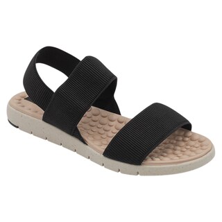 Foto 1 | Sandalias De Piso Exterior Textil Color Negro Para Mujer De Rbcollection