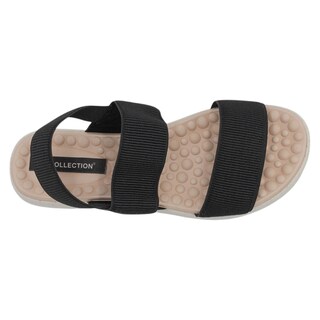 Foto 3 | Sandalias De Piso Exterior Textil Color Negro Para Mujer De Rbcollection