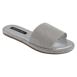 Foto 1 | Sandalias De Piso Exterior Textil Color Plata Para Mujer De Rbcollection