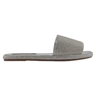 Foto 2 | Sandalias De Piso Exterior Textil Color Plata Para Mujer De Rbcollection