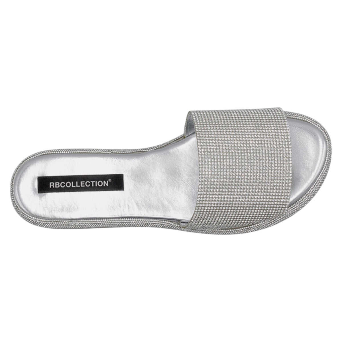 Foto 3 | Sandalias De Piso Exterior Textil Color Plata Para Mujer De Rbcollection