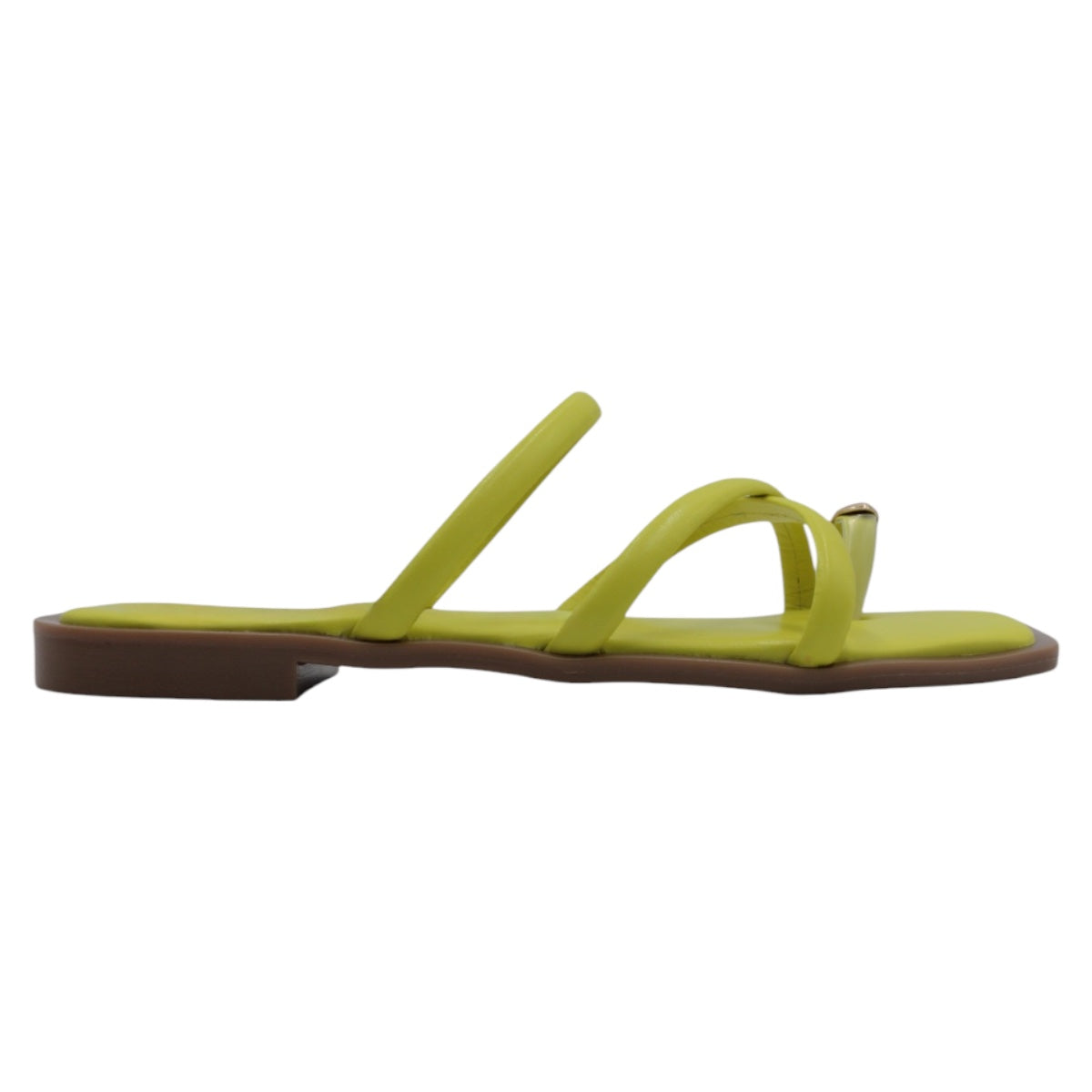 Foto 3 pulgar | Sandalias De Piso Exterior Piel Vegana Color Verde Para Mujer De Rbbasics