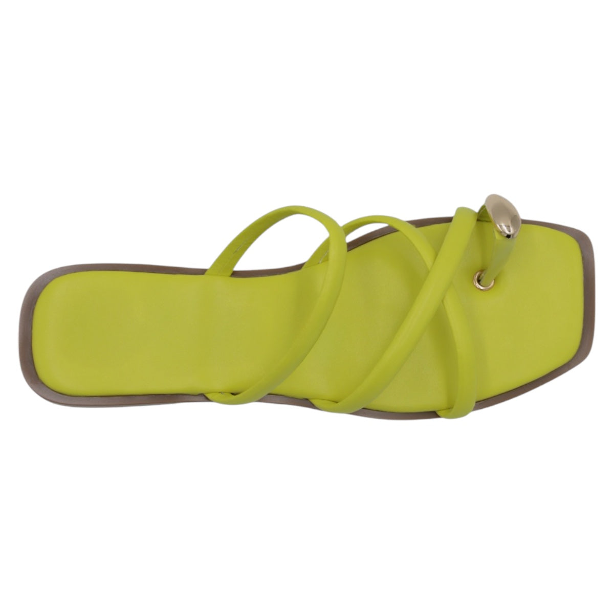 Foto 4 pulgar | Sandalias De Piso Exterior Piel Vegana Color Verde Para Mujer De Rbbasics