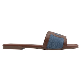 Foto 2 | Sandalias De Piso Exterior Textil Color Azul Para Mujer De Rbbasics