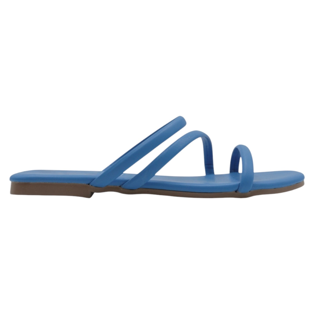 Foto 3 pulgar | Sandalias De Piso Exterior Piel Vegana Color Azul Para Mujer De Rbbasics