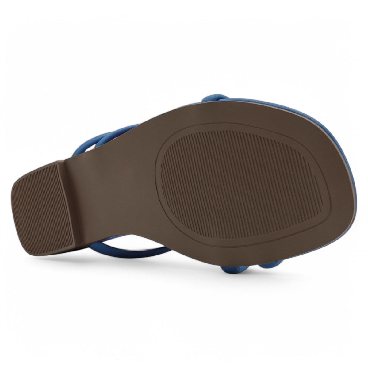 Foto 5 pulgar | Sandalias De Piso Exterior Piel Vegana Color Azul Para Mujer De Rbbasics