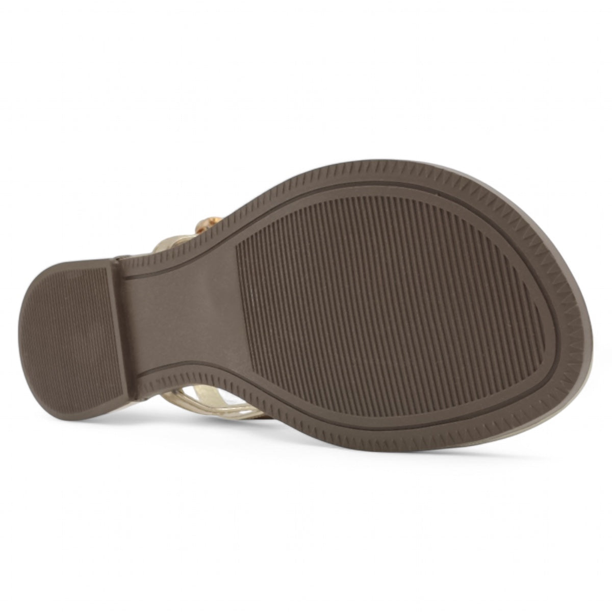 Foto 5 pulgar | Sandalias De Piso Exterior Piel Vegana Color Oro Para Mujer De Rbbasics