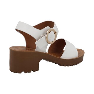 Foto 3 | Zapatillas Vosse Mujer Correas Tacones Hebillas Blanco