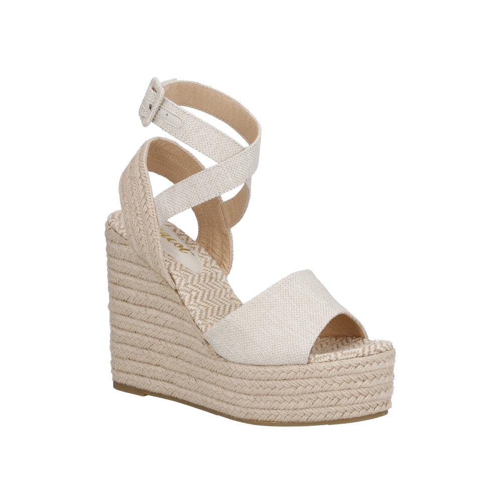 Foto 3 pulgar | Sandalia Dama Miracol By Mama Lola Casual Plataforma Beige