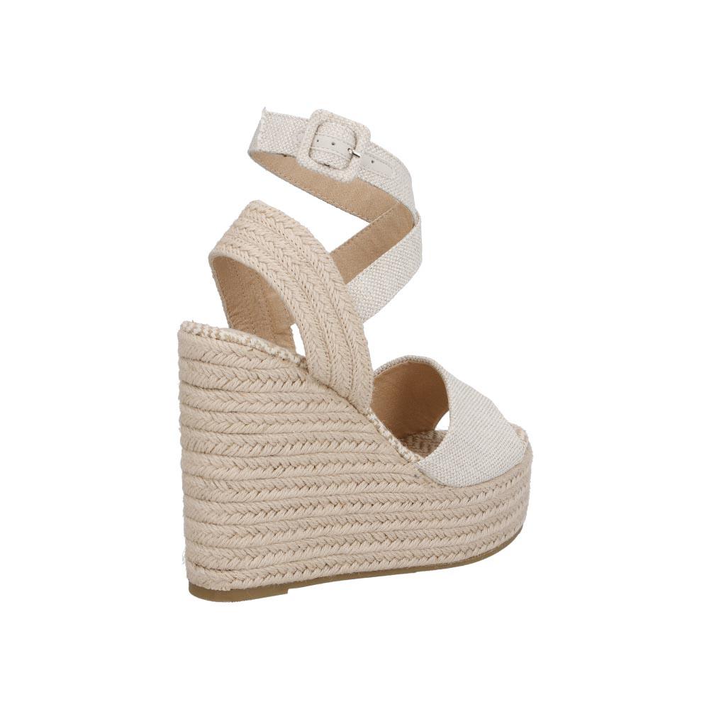 Foto 4 pulgar | Sandalia Dama Miracol By Mama Lola Casual Plataforma Beige