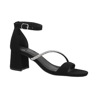 Foto 2 | Sandalia Head Over Heels Tacón Cuadrado Formales Negras para Mujer