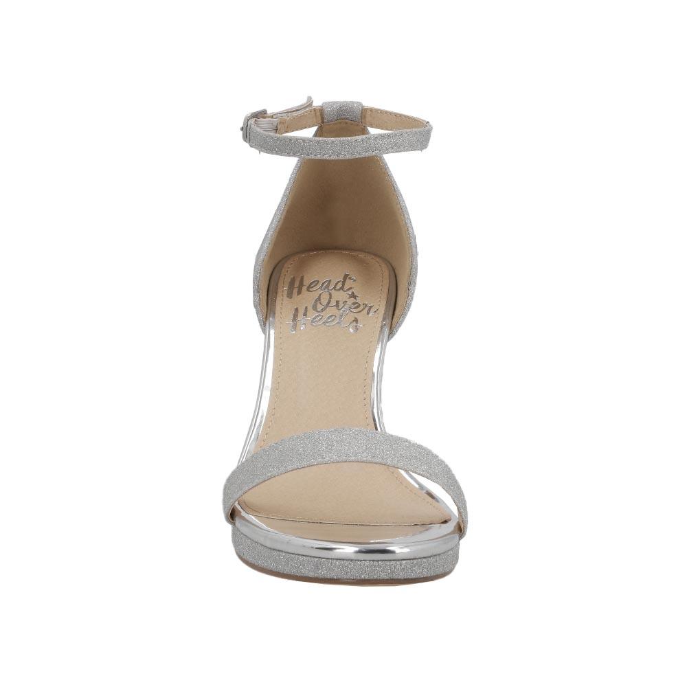 Foto 5 pulgar | Sandalia Head Over Heels Cómodas Plateadas para Mujer
