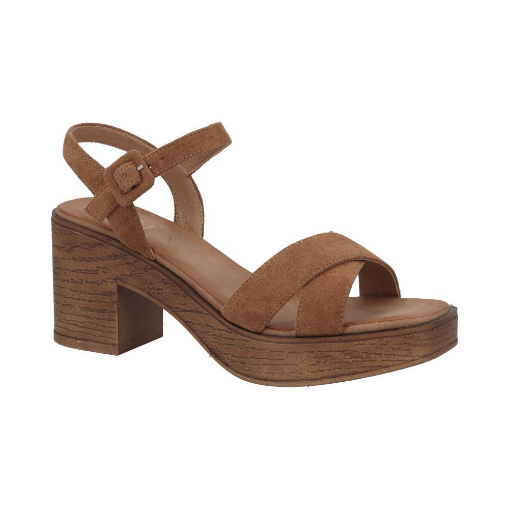 Foto 2 | Sandalias Altas Mujer Aria By Eh! Cómodas Café para Mujer