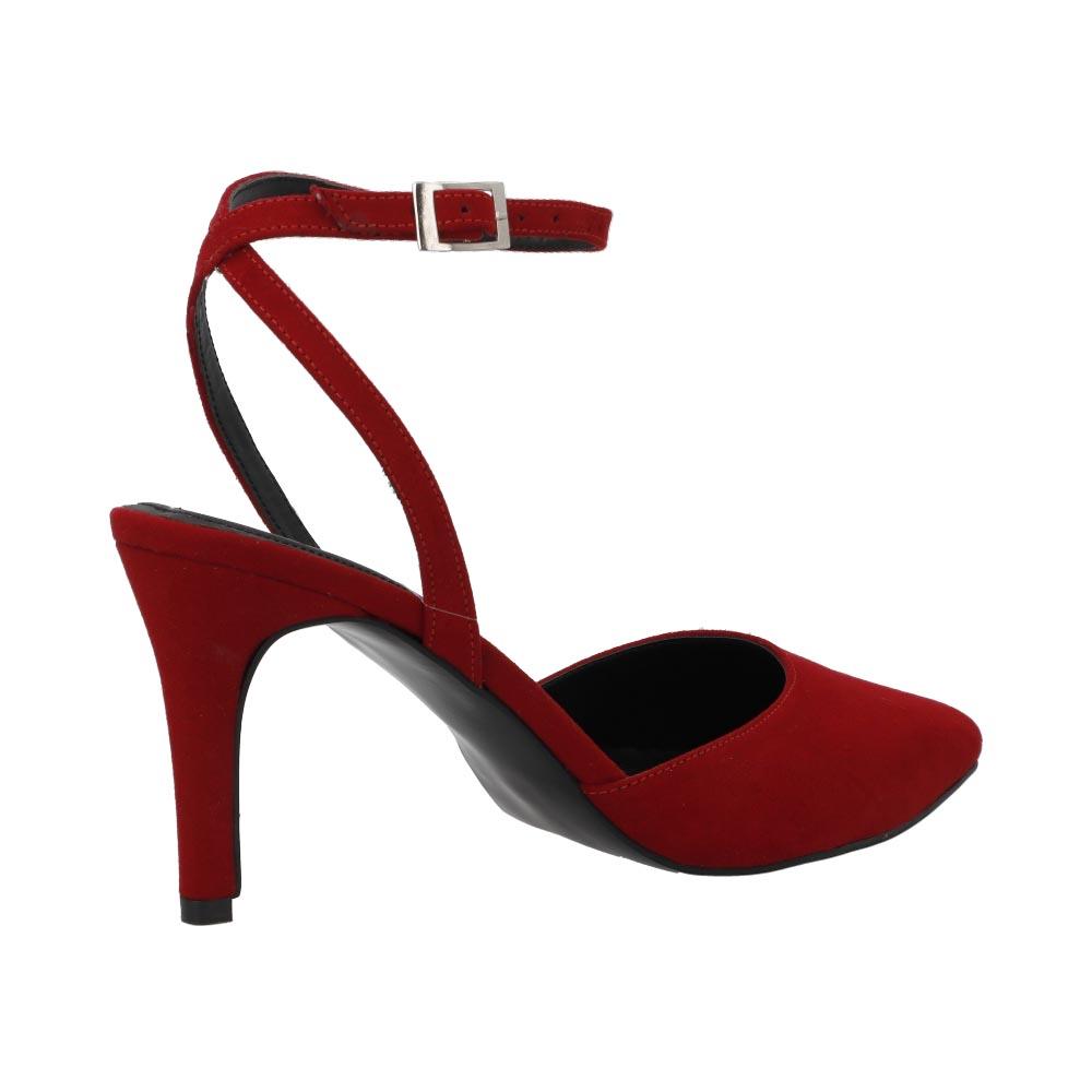 Foto 3 | Zapatillas Mujer Miracol By Mama Lola Con Tacón Ajustable Rojo