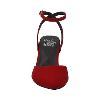 Foto 4 | Zapatillas Mujer Miracol By Mama Lola Con Tacón Ajustable Rojo