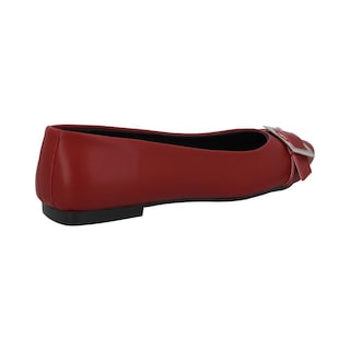Foto 3 | Flats Balerina Uh Lulu By Eh! Versatil Rojo para Mujer