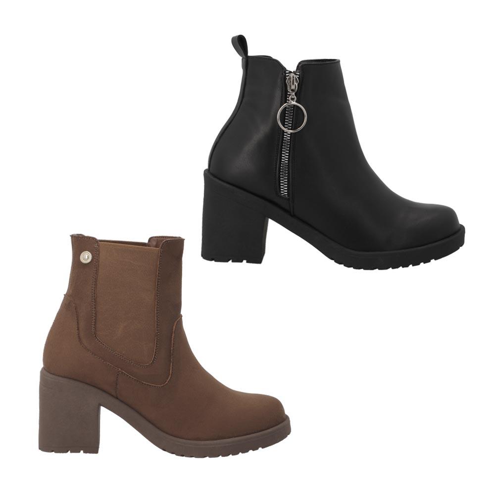 Foto 2 pulgar | Botas Uh Lulu By Eh! Mujer Duo Pack Comodas Negro