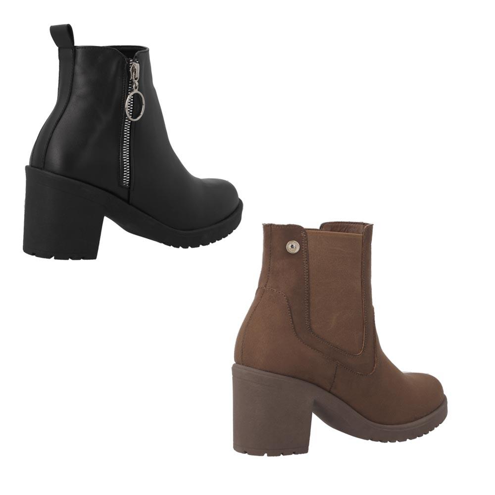 Foto 4 pulgar | Botas Uh Lulu By Eh! Mujer Duo Pack Comodas Negro
