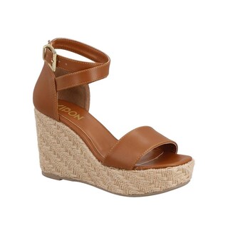 Foto 1 | Sandalias Yute Casuales Kipon Camell Café para Mujer
