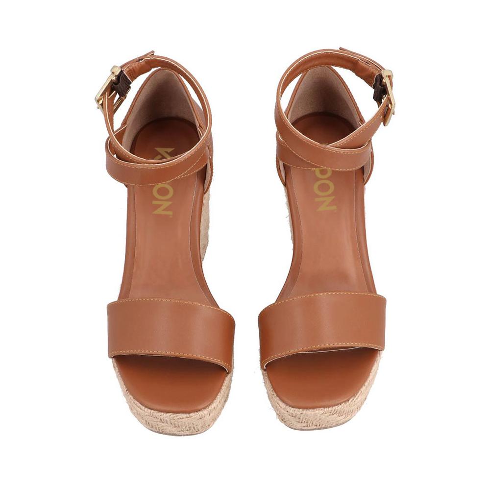 Foto 3 pulgar | Sandalias Yute Casuales Kipon Camell Café para Mujer