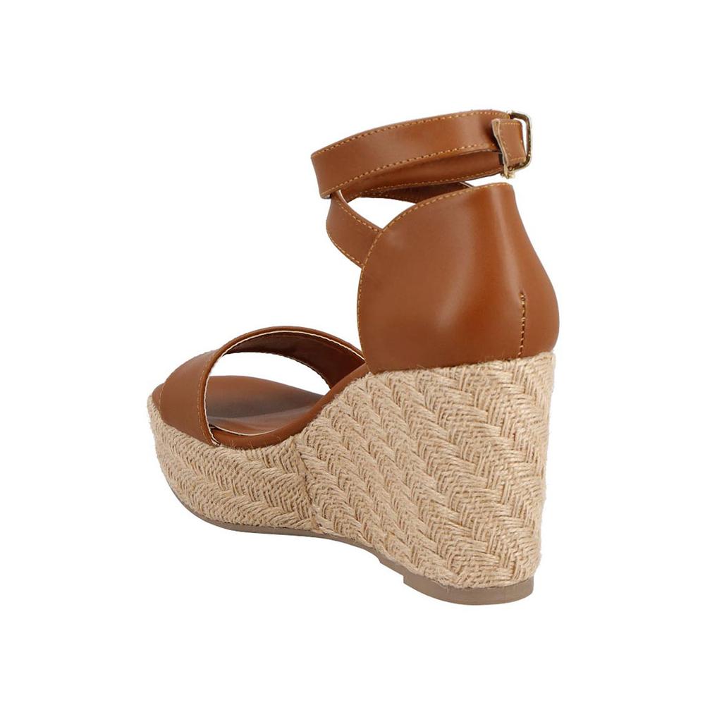 Foto 5 pulgar | Sandalias Yute Casuales Kipon Camell Café para Mujer
