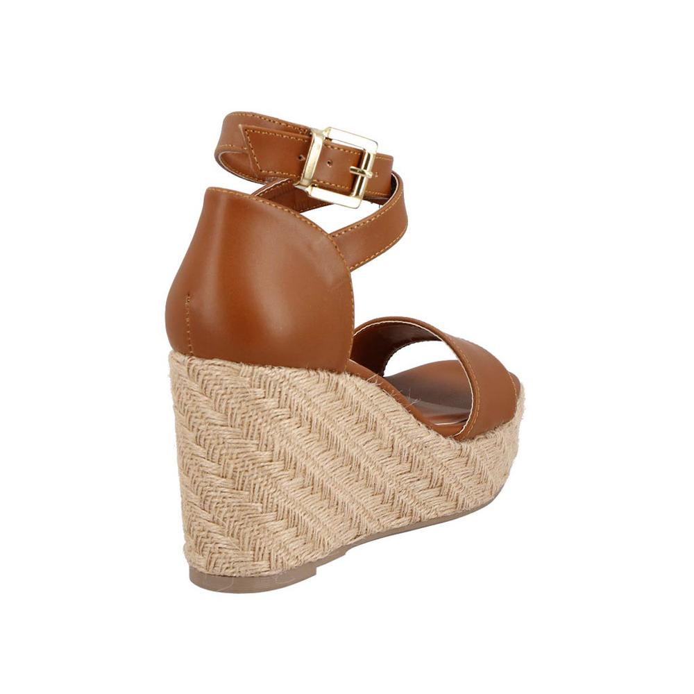 Foto 6 pulgar | Sandalias Yute Casuales Kipon Camell Café para Mujer