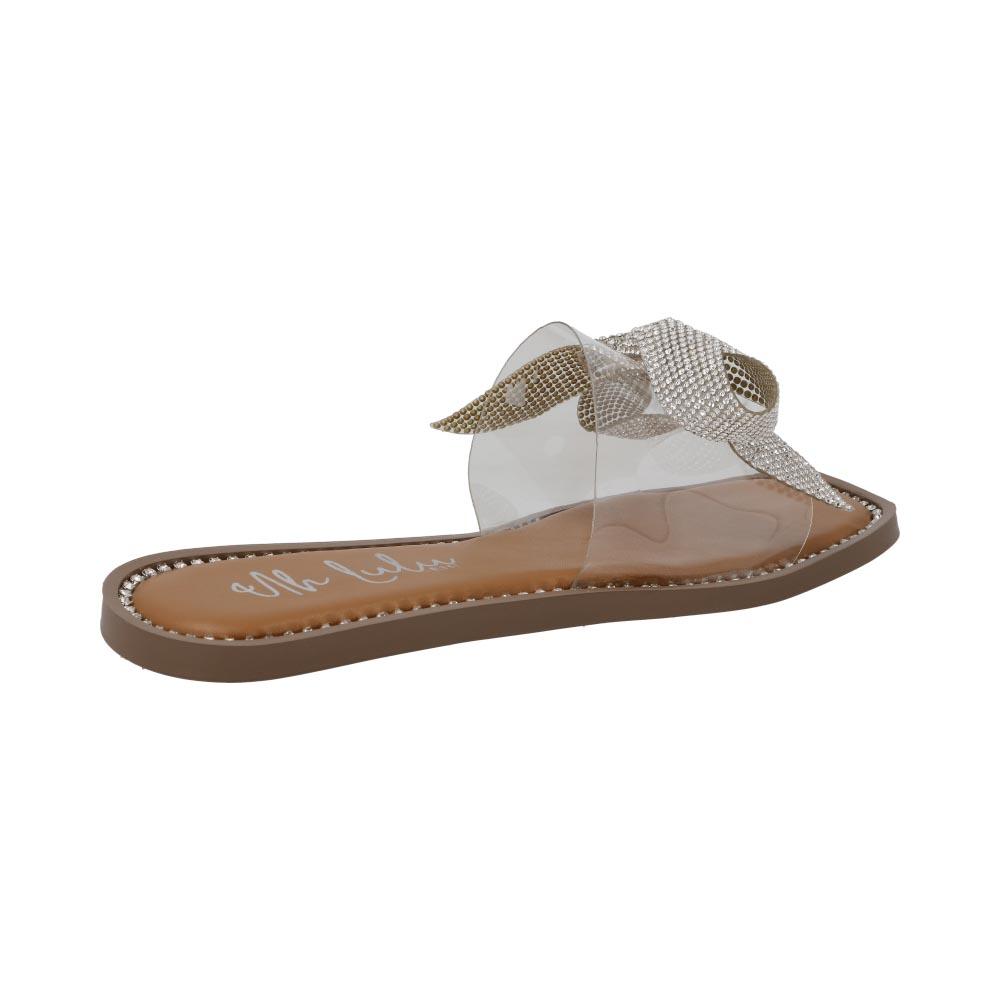 Foto 4 pulgar | Sandalia Transparente Uh Lulu By Eh! Moño Comodas Beige
