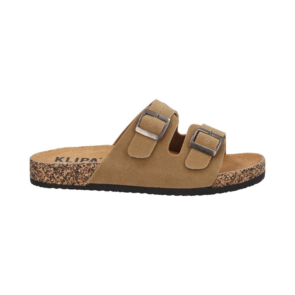 Foto 2 pulgar | Sandalia Mujer Klipa Calor Comodas Broche Beige