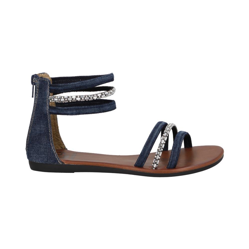 Sandalia Nomadas Ziper Casual Azul para Mujer