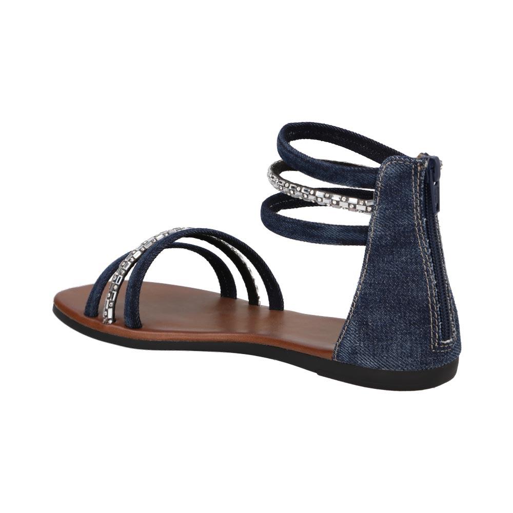 Foto 5 pulgar | Sandalia Nomadas Ziper Casual Azul para Mujer