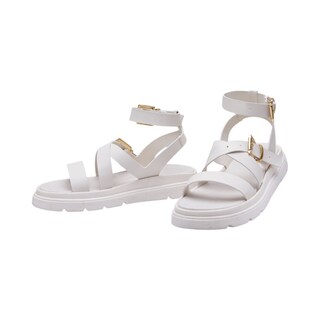 Foto 4 | Sandalia Calzado Watanabe Color Blanco Diseño Cruzado Tipo Piel