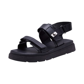 Foto 1 | Sandalia Calzado Watanabe Color Negro Plana Ajuste Velcro