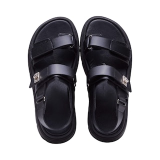 Foto 4 | Sandalia Calzado Watanabe Color Negro Plana Ajuste Velcro