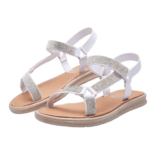 Foto 3 | Sandalias Calzado Watanabe Color Blanco Brillos Asimétrica